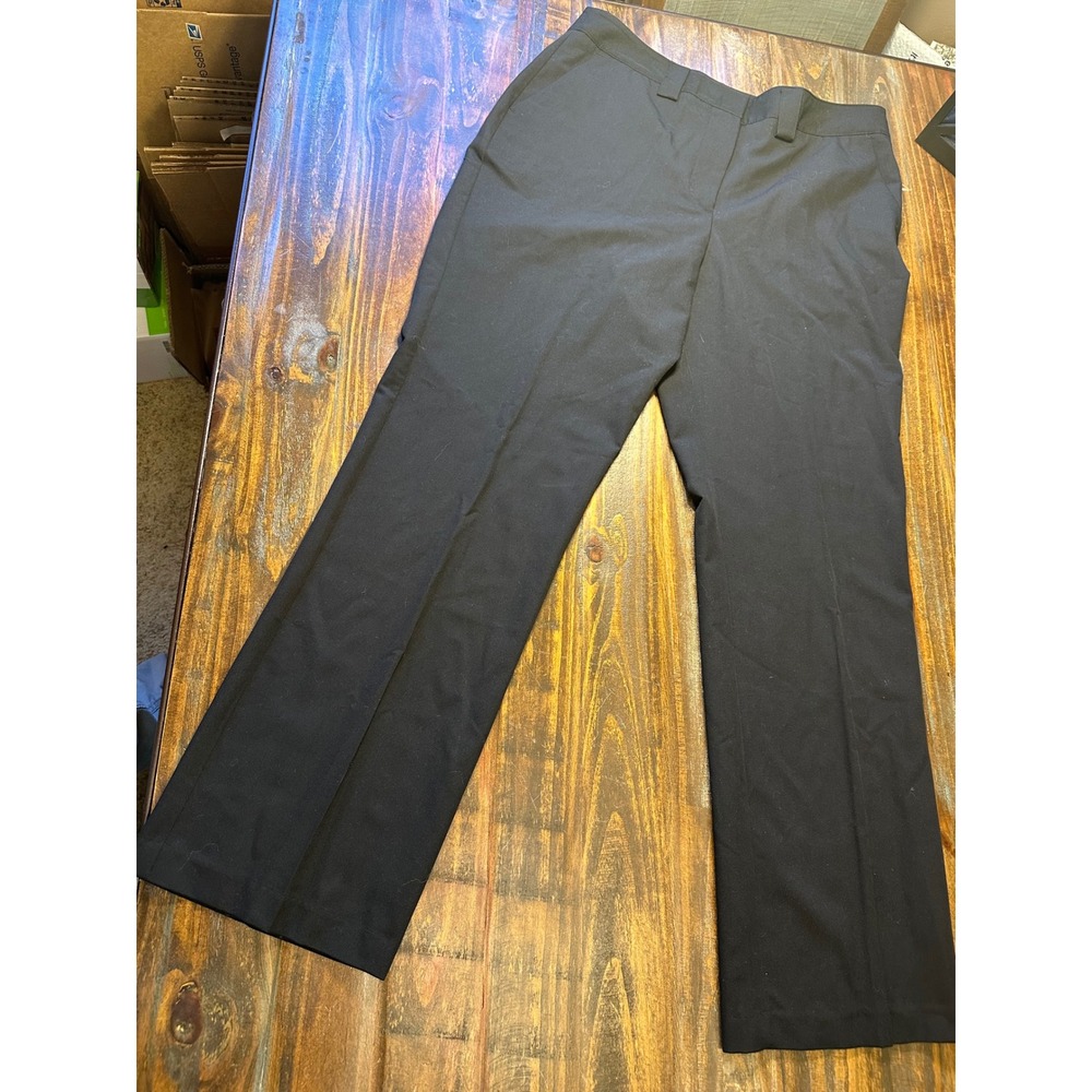 Worthington Women's Black Straight Leg Dress Pants Wrinkle Free Size 14 NWT‎